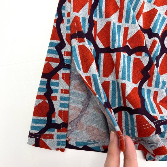 LuLaRoe Perfect Tee Orange Gray T-Shirt Tunic Size XXS - Picture 5 of 12